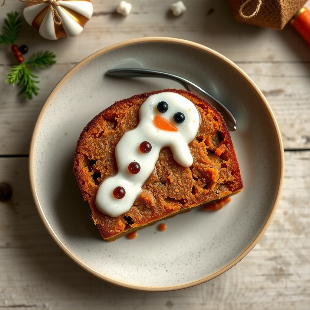 Jelly Snowman Carrot Cake