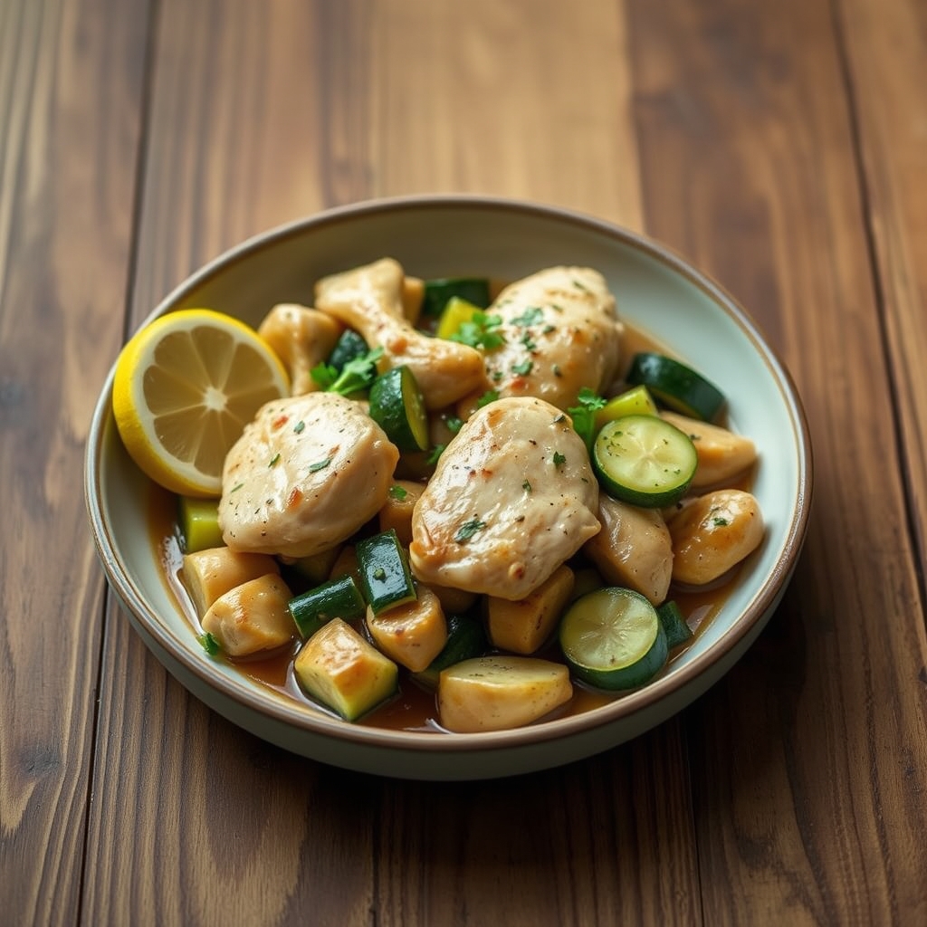 Lemon Chicken And Zucchini
