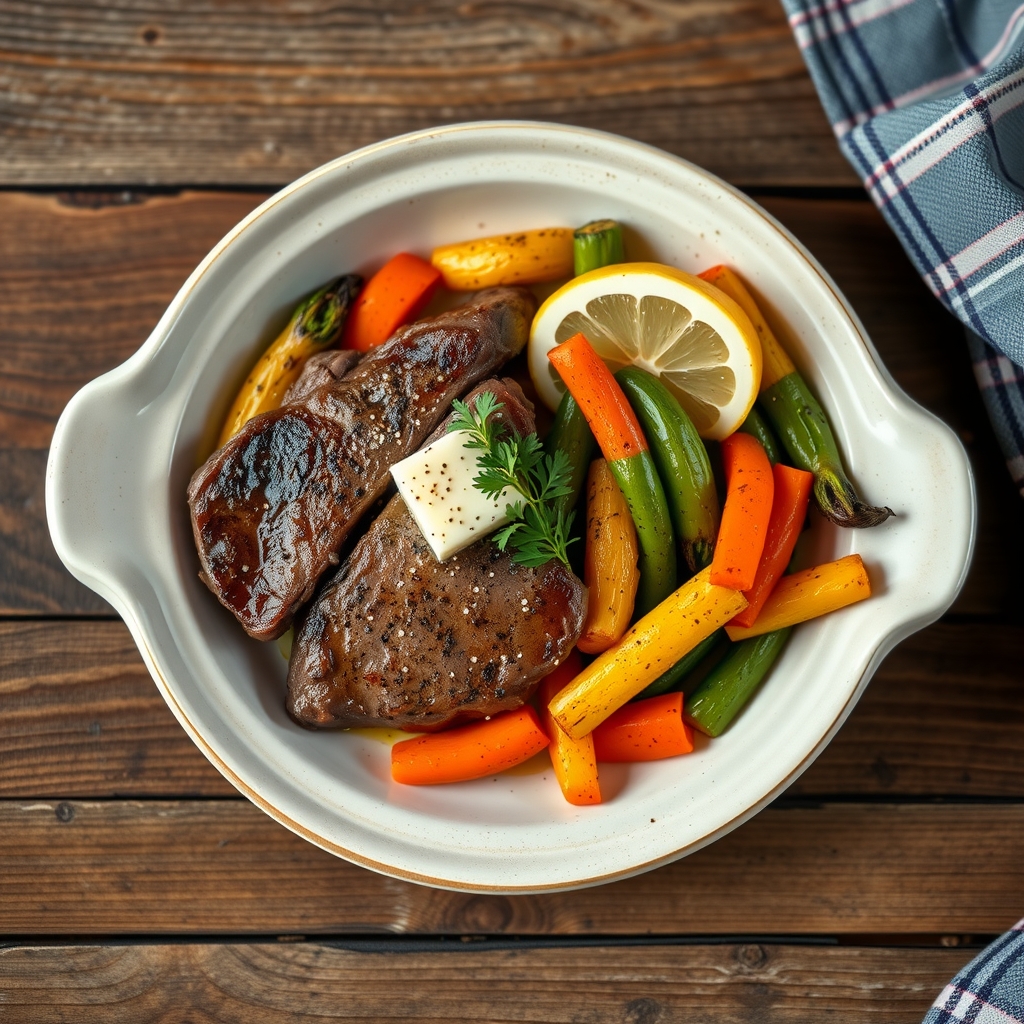 Lemon Pepper Steak And Vegetables