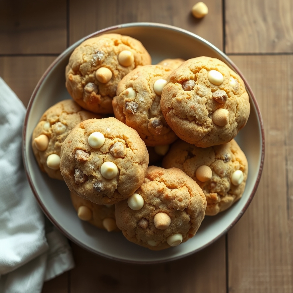 Macadamia White Chocolate Chip Cookies
