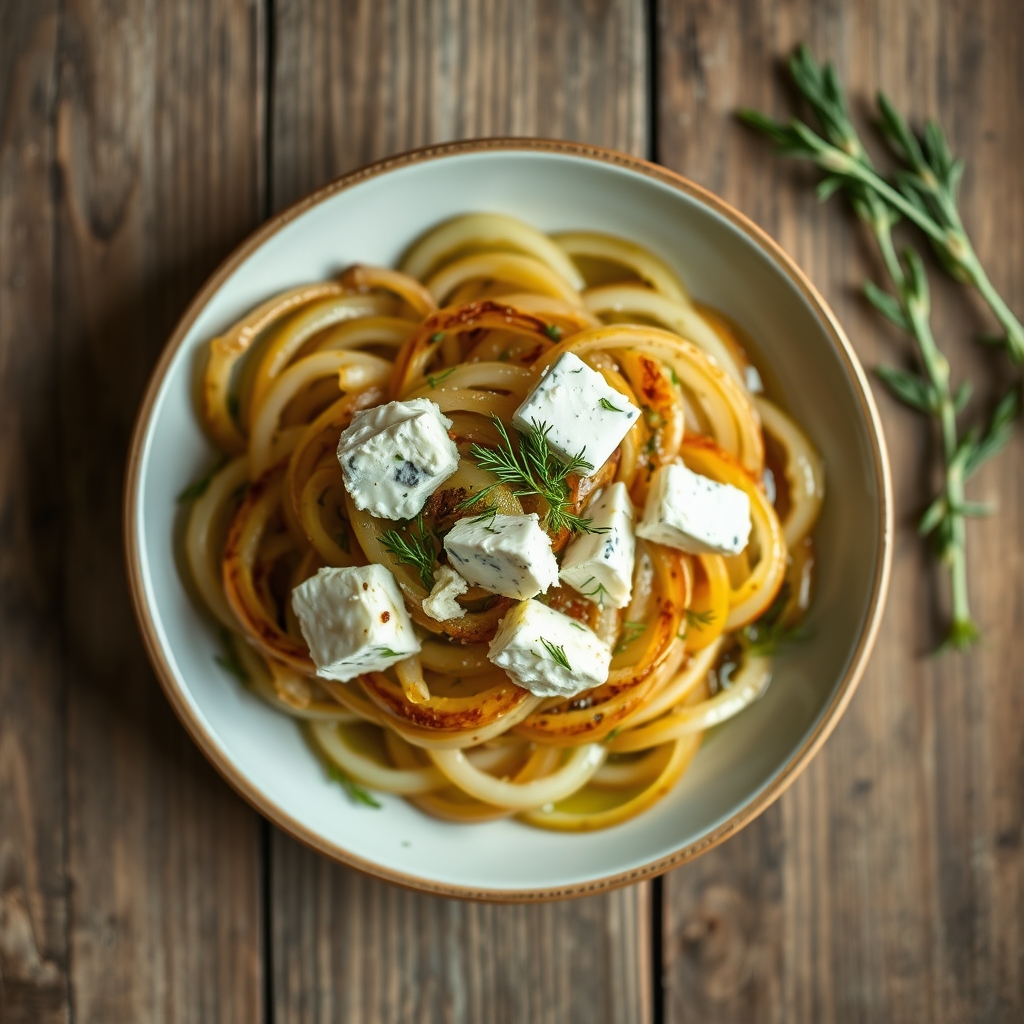 Marinated Onions And Blue Cheese