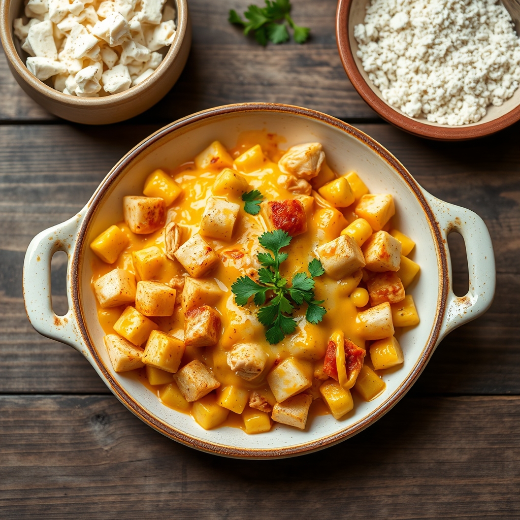 Mexicali Chicken And Cheese Bake