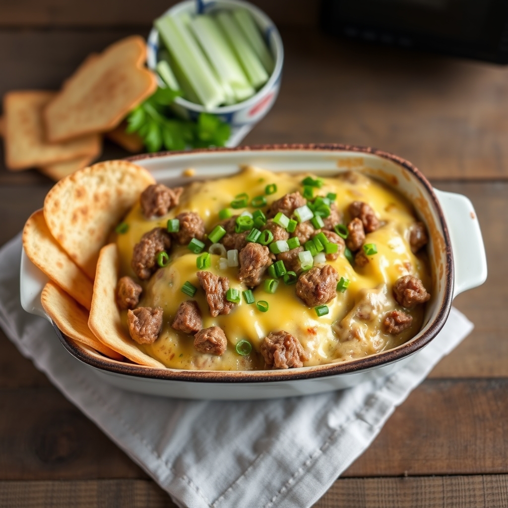 Microwave Sausage-Cheese Dip
