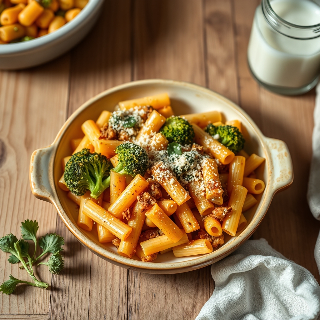 Mostaccioli-Broccoli Bake