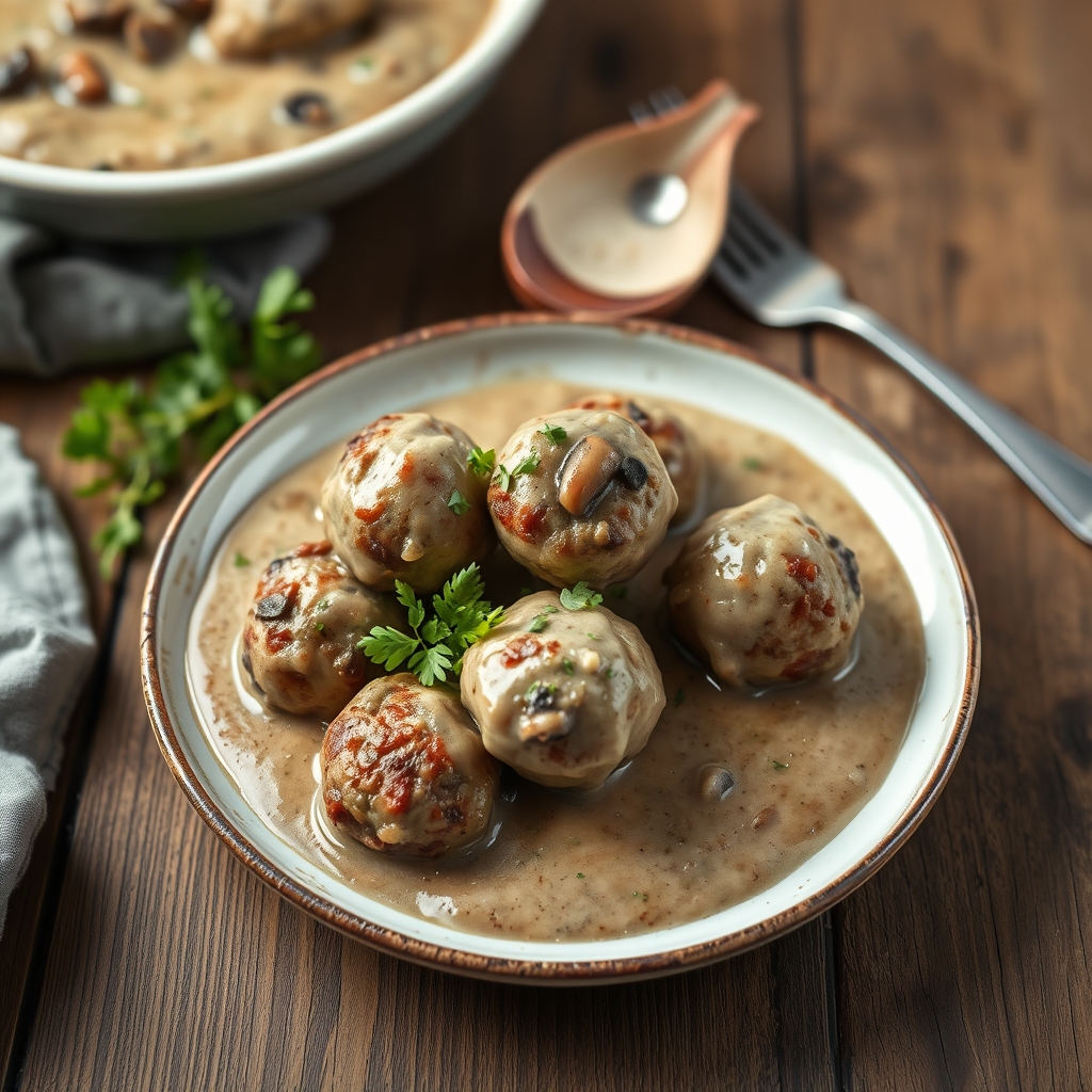 Mushroom Meatballs
