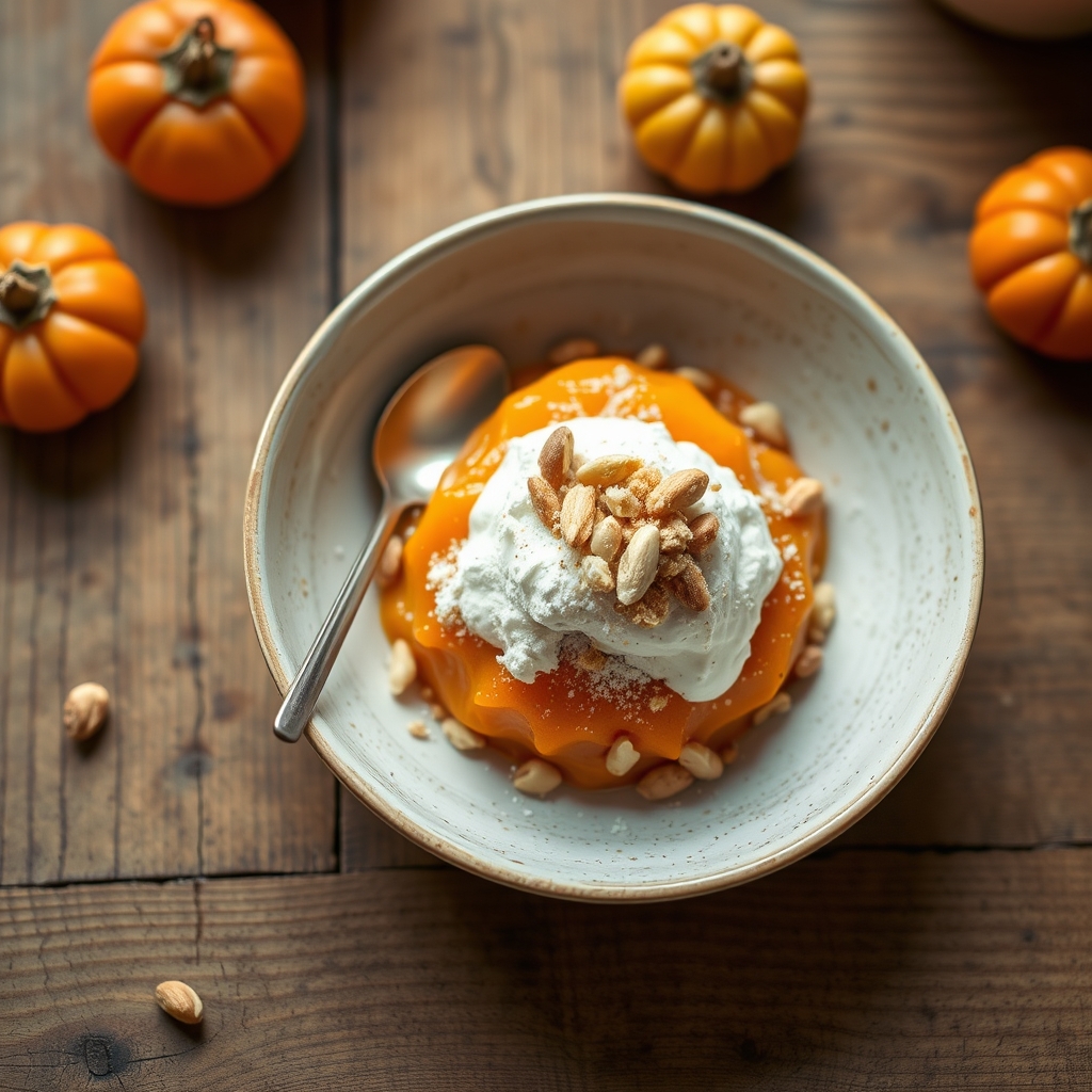 No Bake Persimmon Pudding