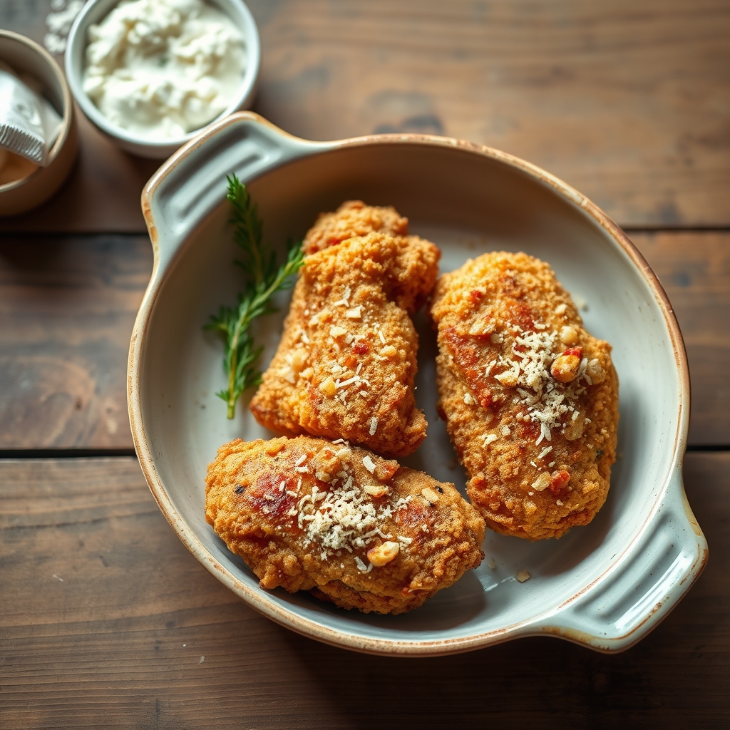 No-Fat Added Oven Fried Chicken