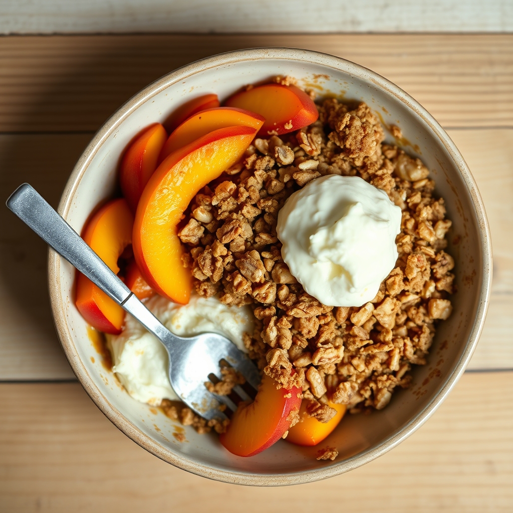Nutty Peach Crisp