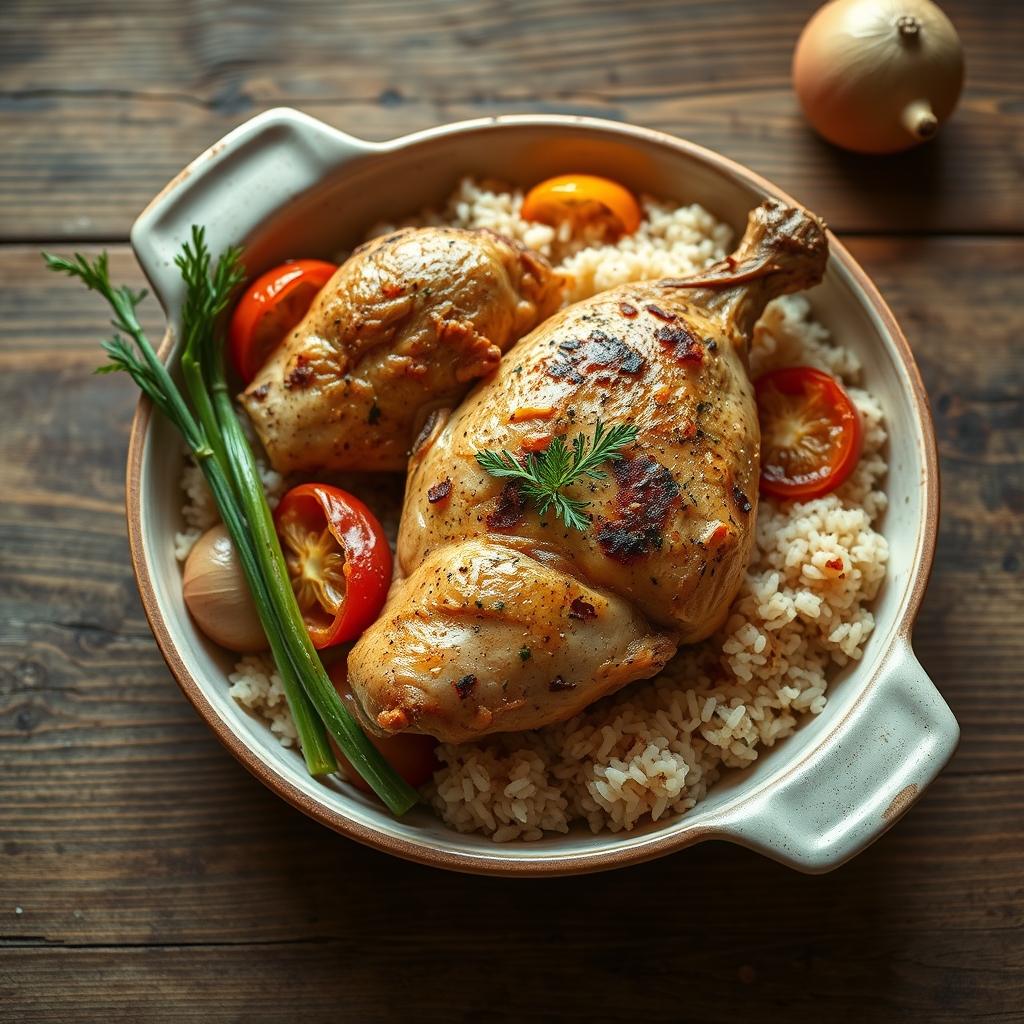 Oven Baked Chicken And Rice