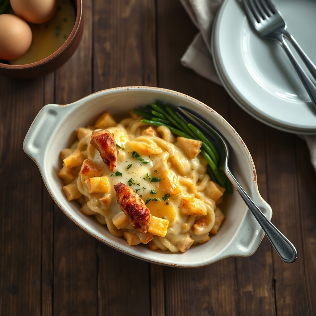 Overnight Scalloped Chicken Casserole