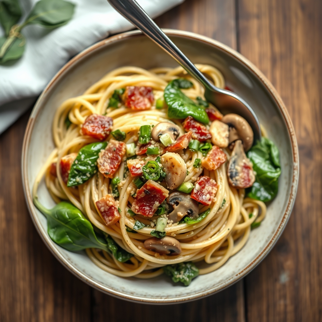 Pasta With Spinach Sauce