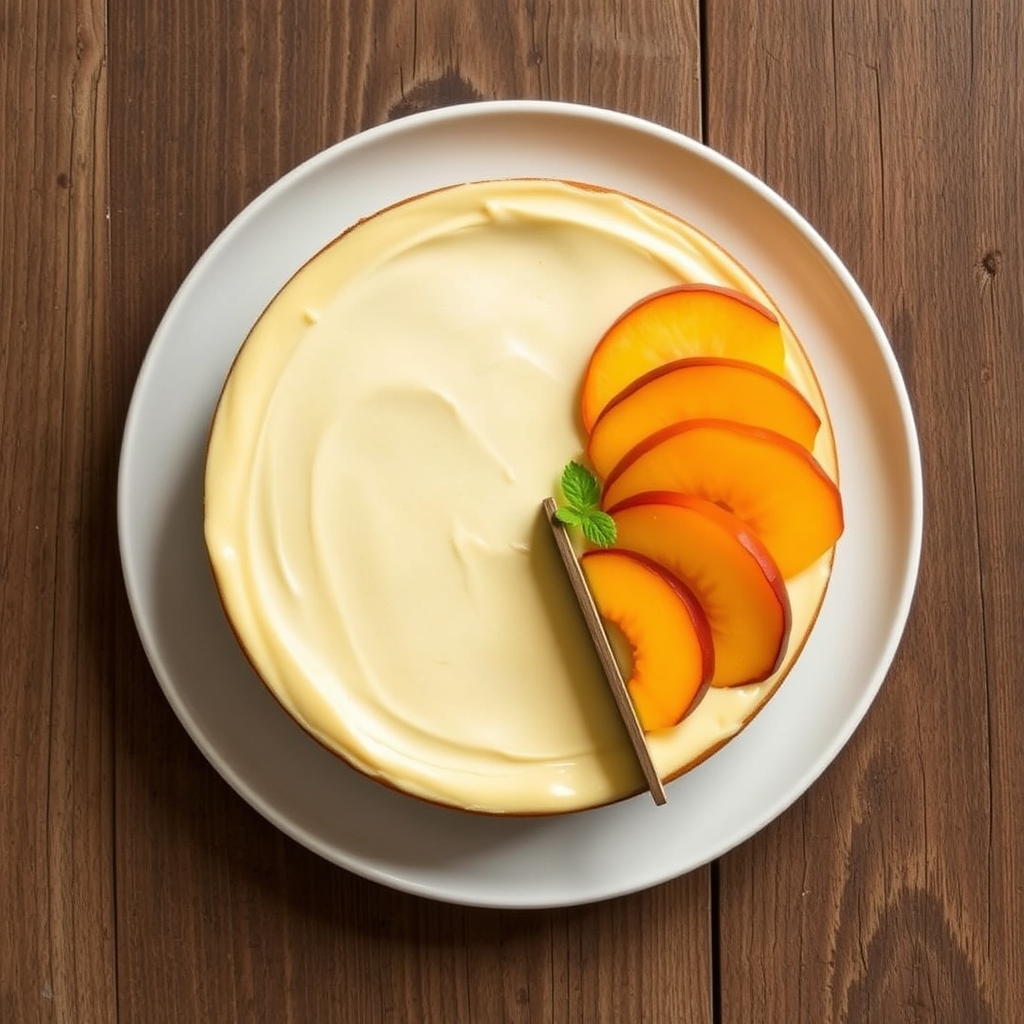 Peaches 'N Cream Cheesecake