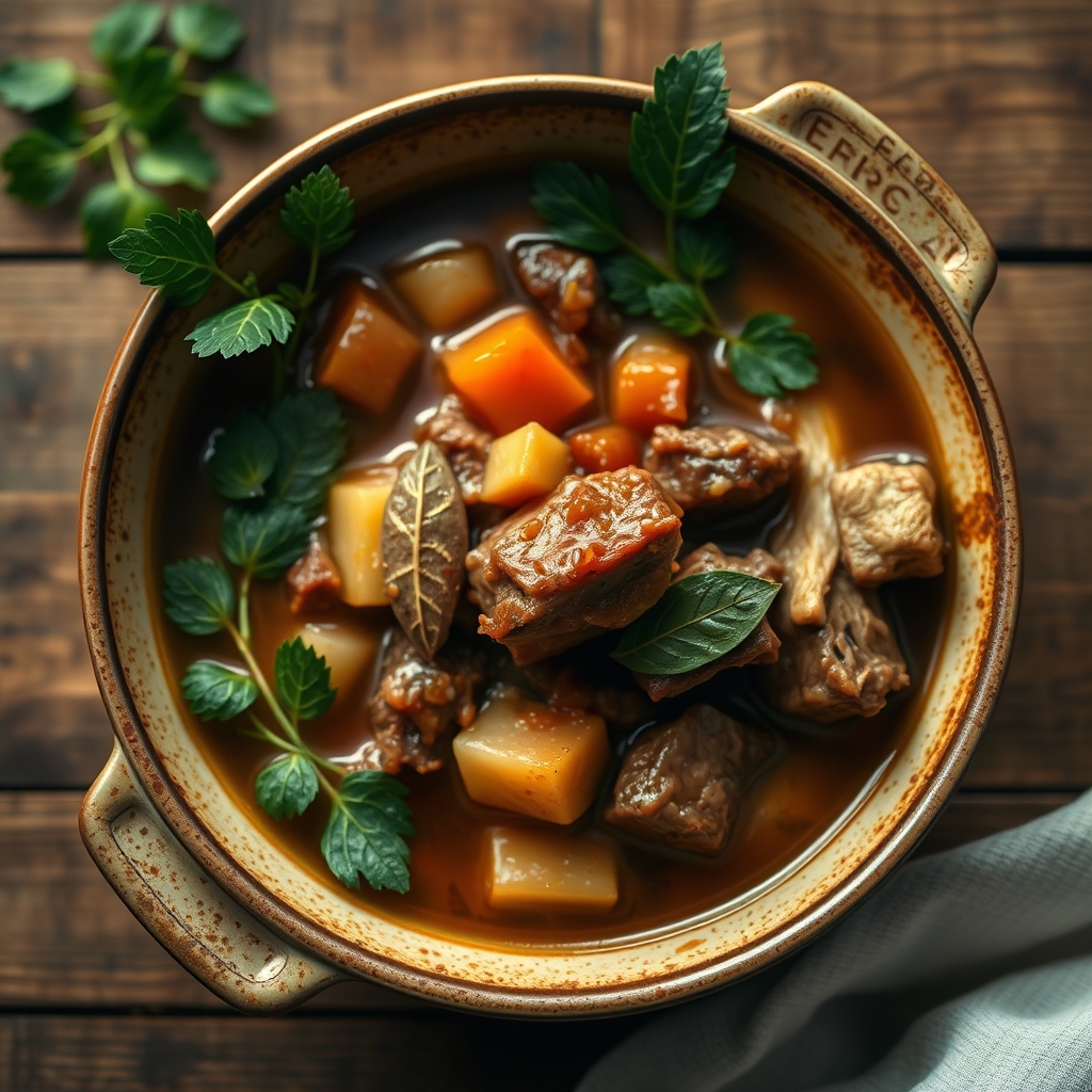 Peasant-Style Homemade Vegetable Soup(Serves 8)