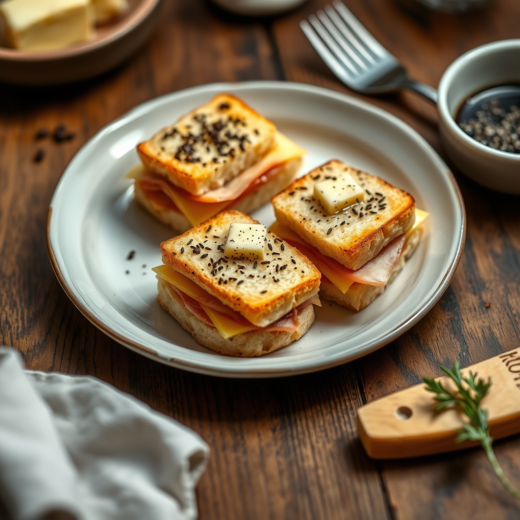 Petite Ham And Swiss Cheese Sandwiches