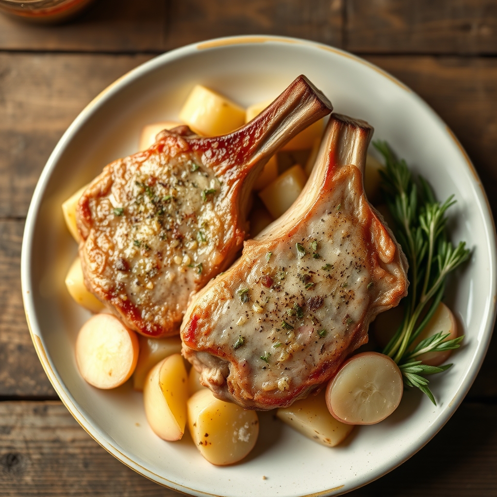 Pork Chops With Scalloped Potatoes