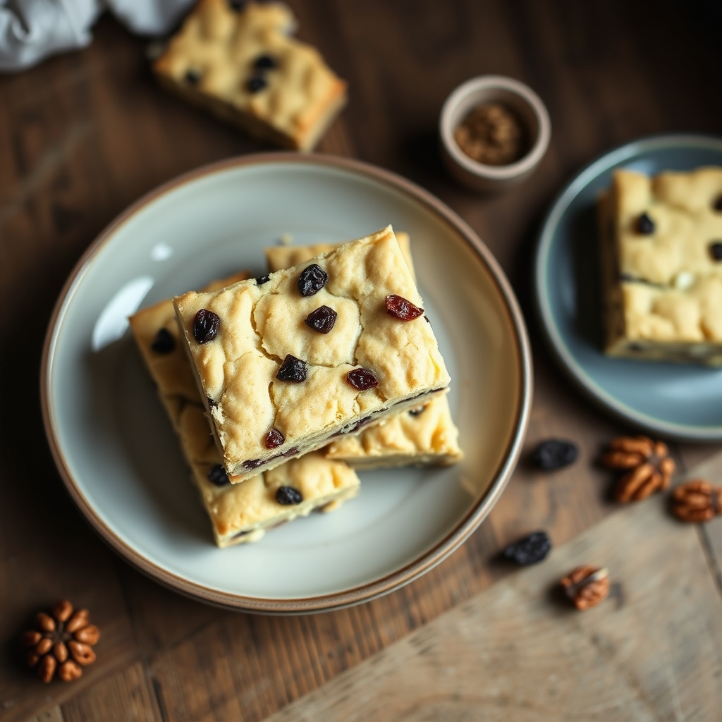 Raisin Walnut Shortbread Bars