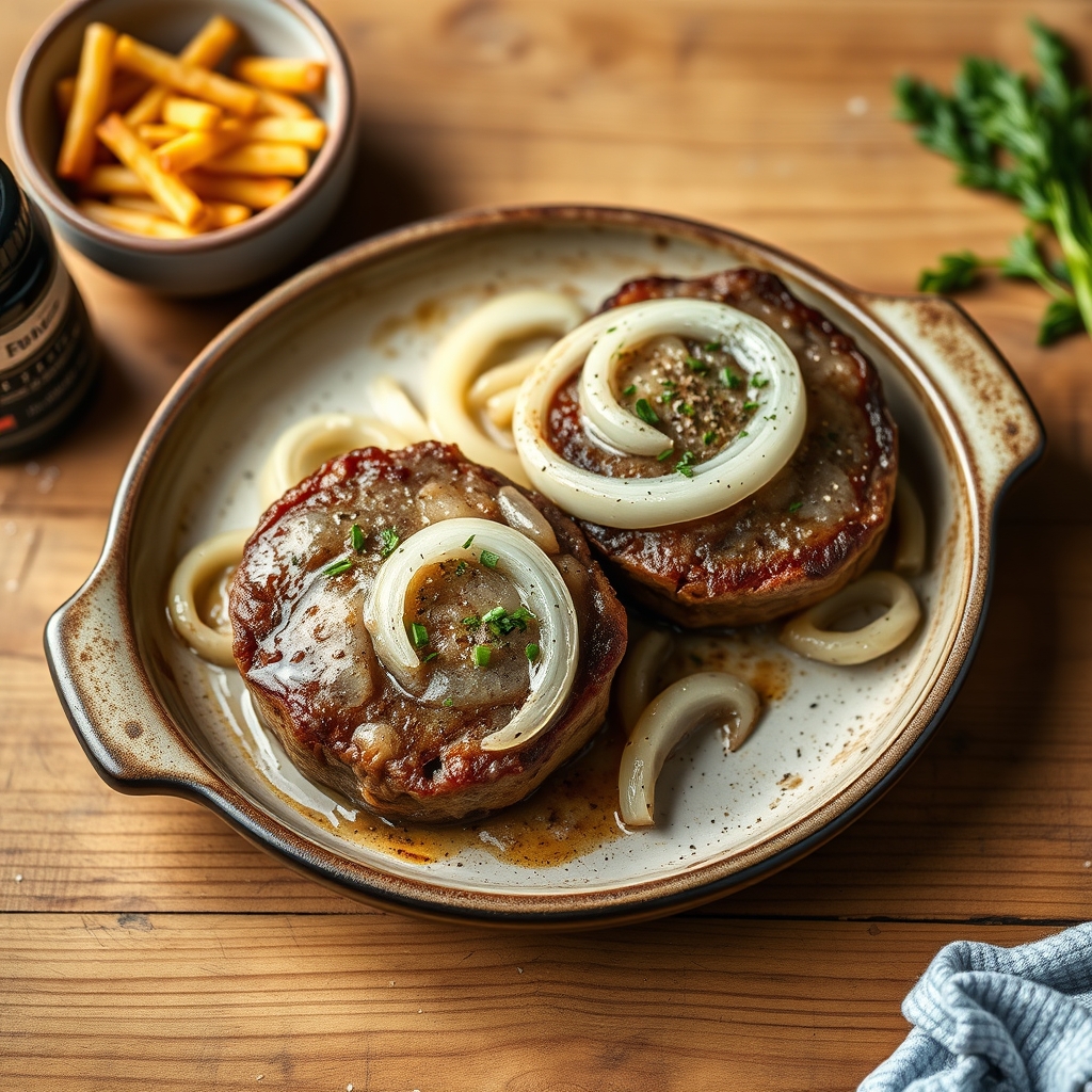Round Steaks Smothered In Onions