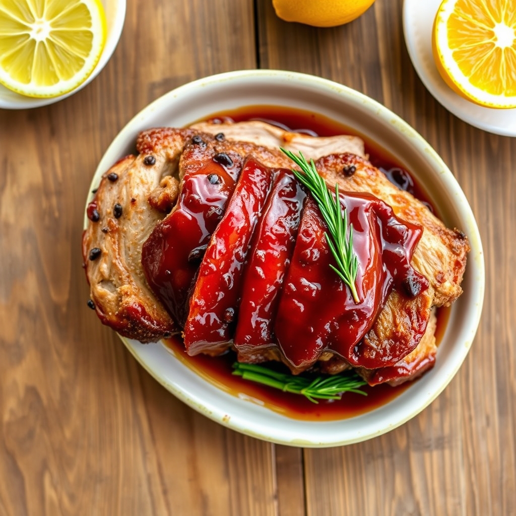 Ruby Glazed Pork Roast(Serves 6 To 8)