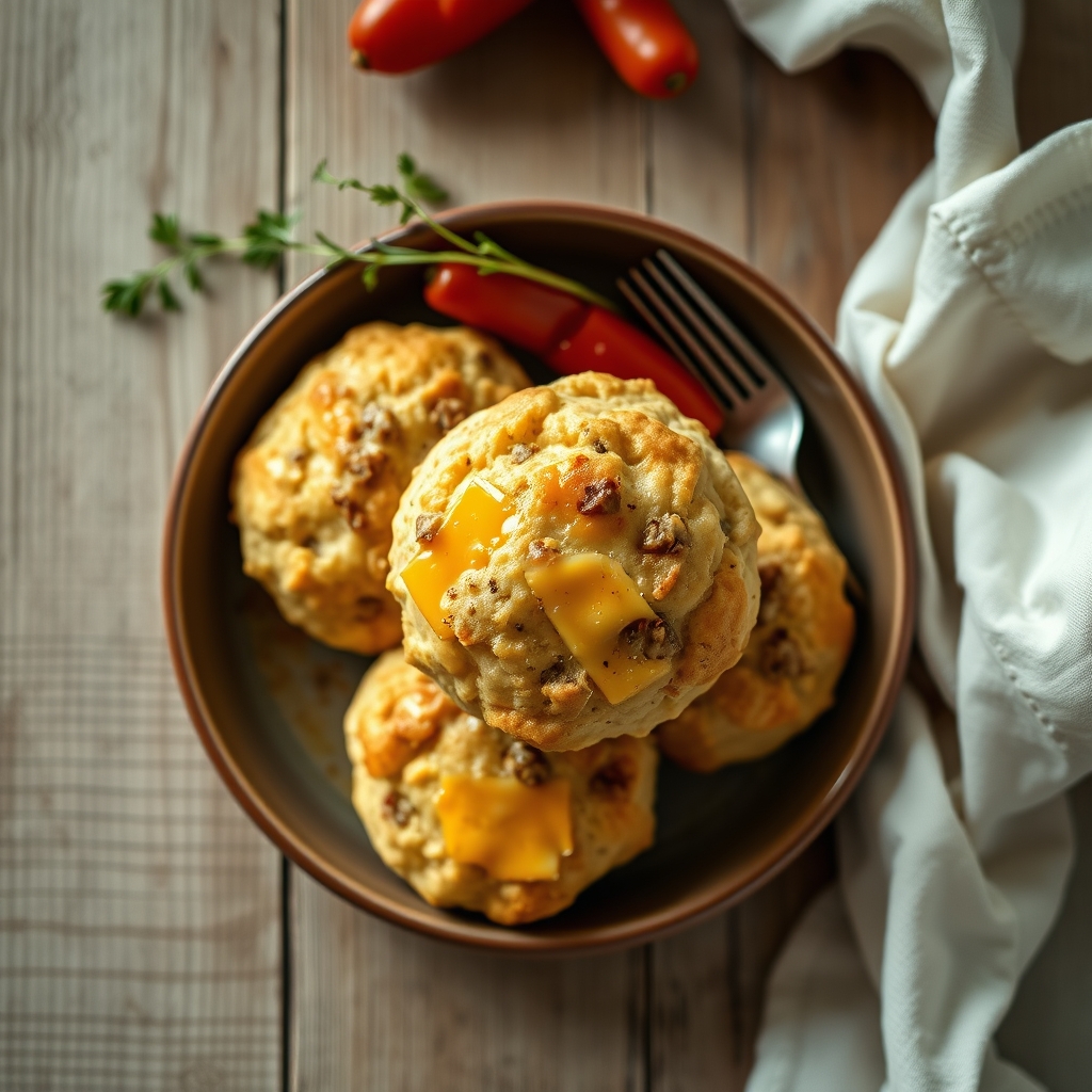 Sausage And Cheese Biscuits