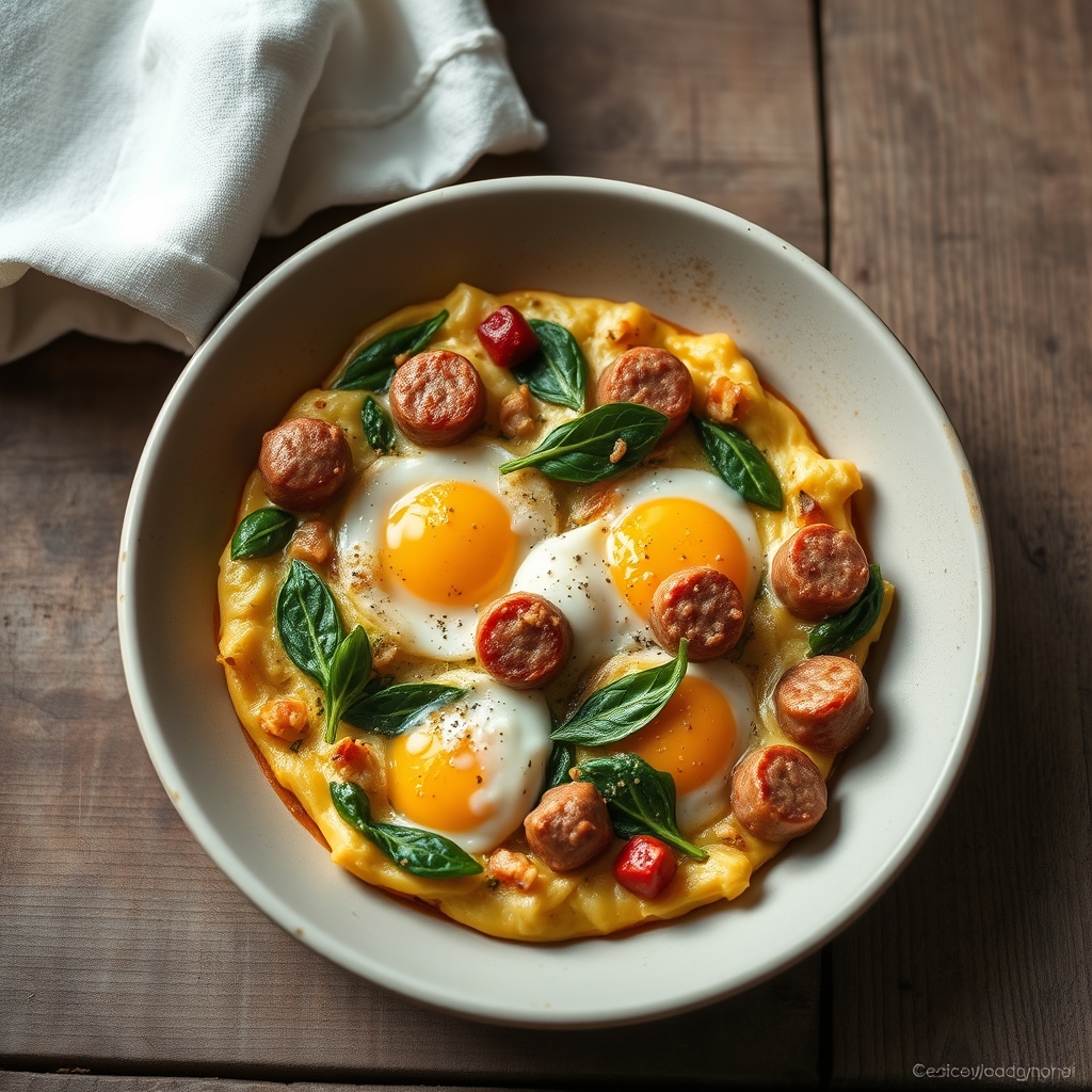 Sausage-Spinach Pie