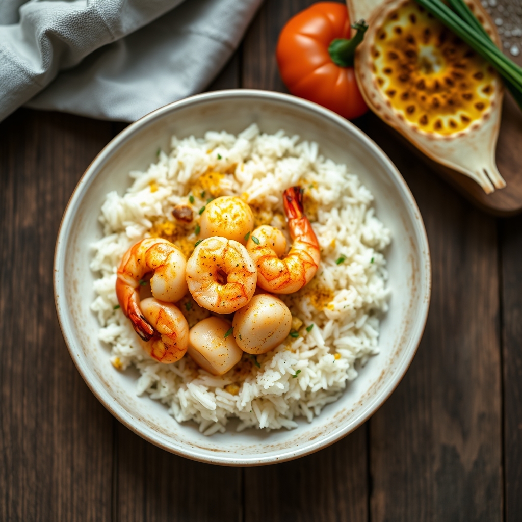 Shrimp And Scallop Pilaf
