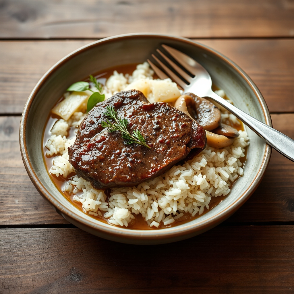 Simply Elegant Steak And Rice