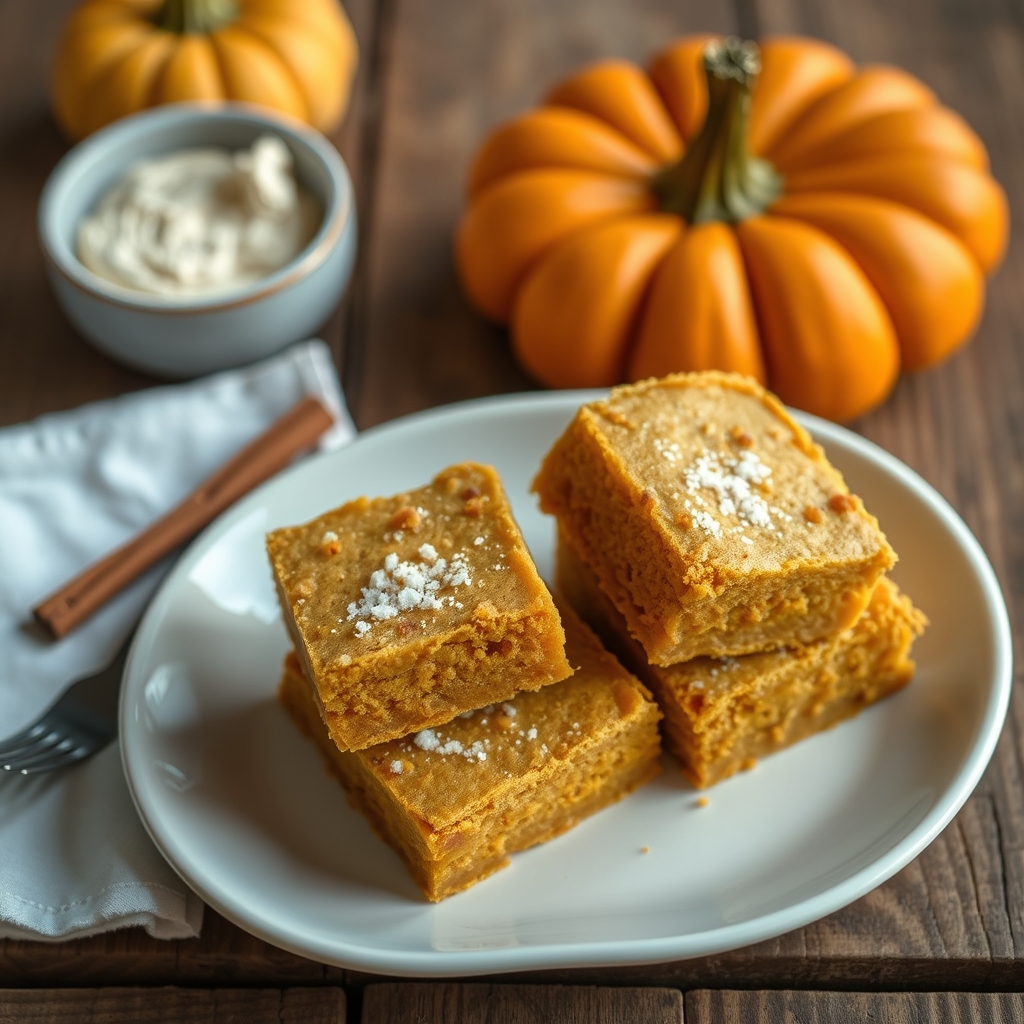 Soft Delicious Pumpkin Bars
