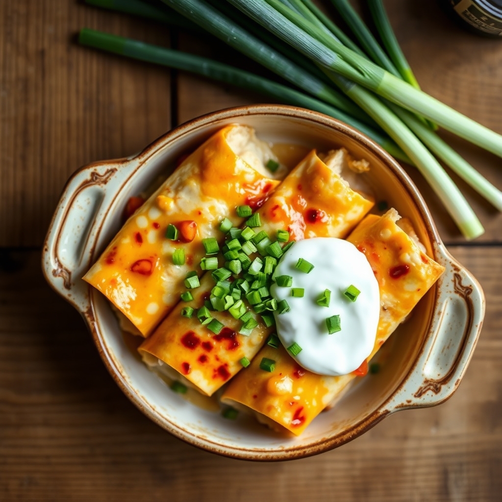 Sour Cream Chicken Enchiladas