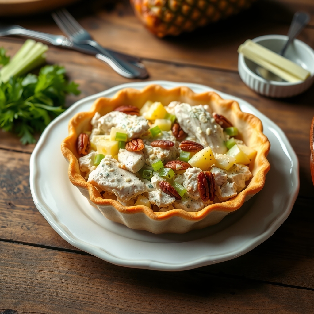 Southern Chicken Salad In Baked Pie Shell