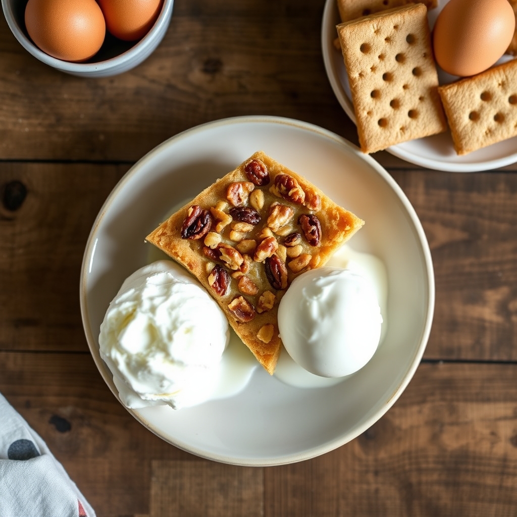 Southern Nut Torte With Ice Cream