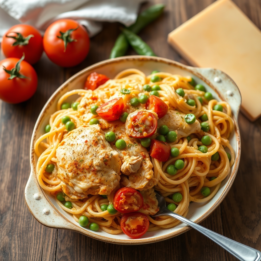 Spaghetti Chicken Casserole