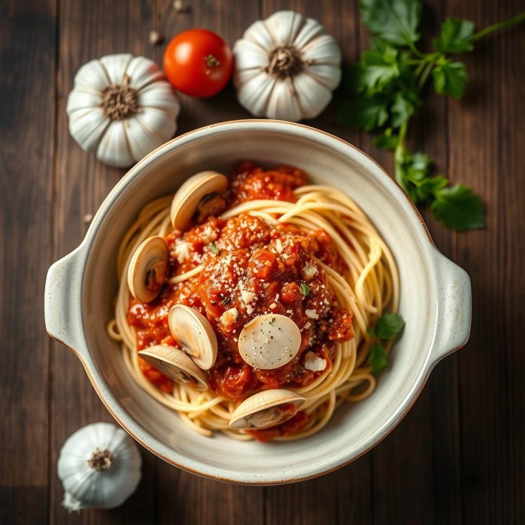 Spaghetti With Red Clam Sauce
