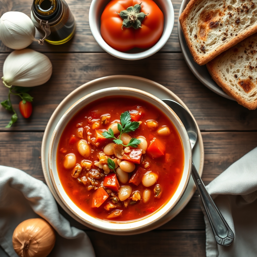 Spicy Tomato And Bean Soup