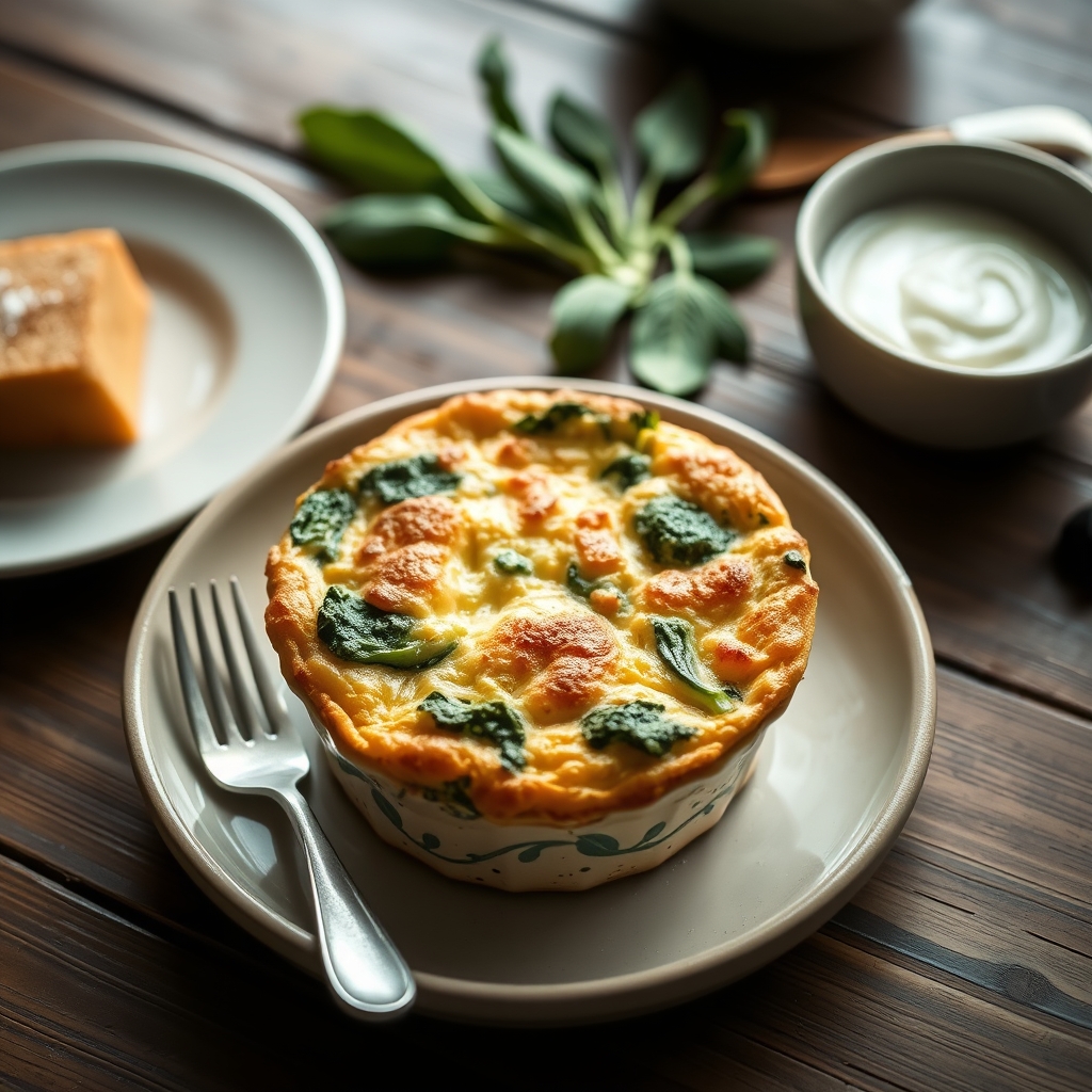 Spinach And Cheese Souffle