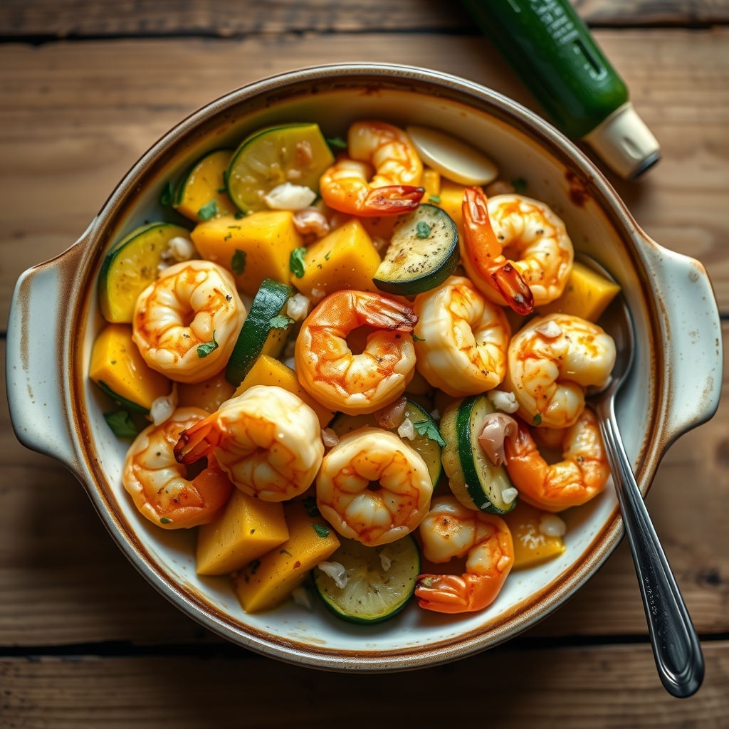 Squash Casserole With Shrimp