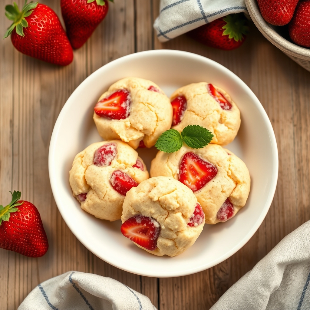 Strawberry Cream Cheese Cookies