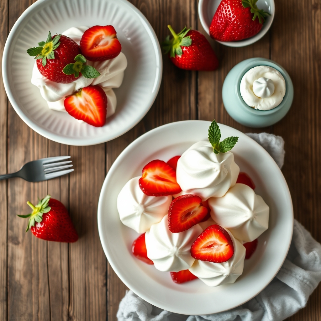 Strawberry Meringues