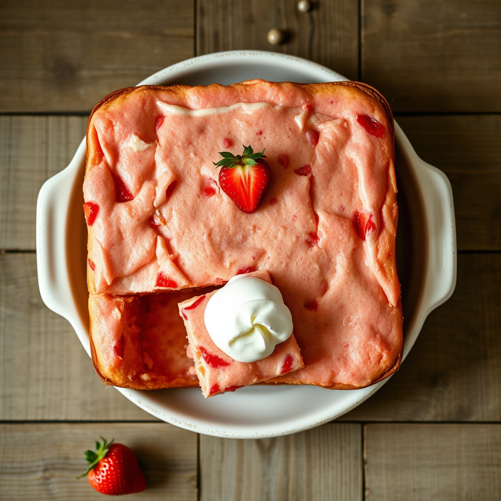 Strawberry Refrigerator Sheet Cake