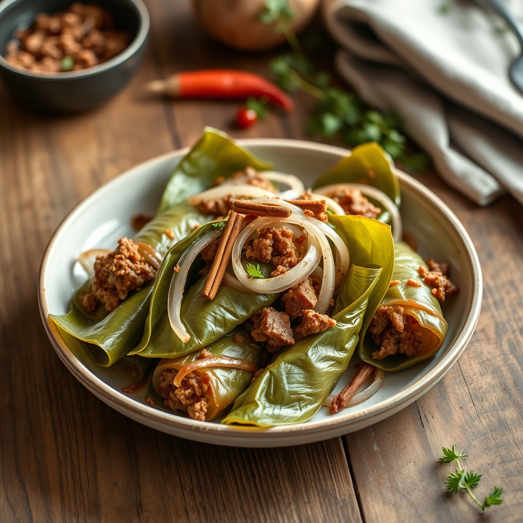 Stuffed Onion Leaves