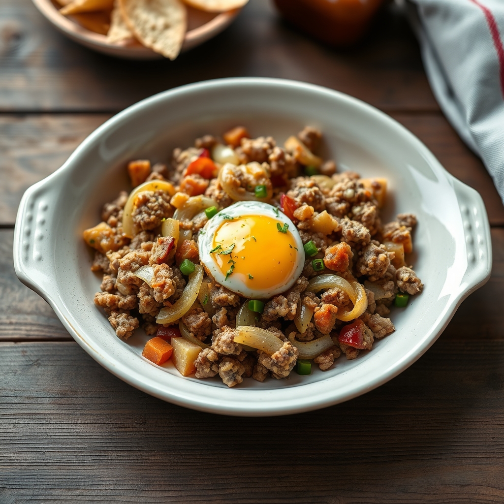 Stuffing And Hamburg Dish