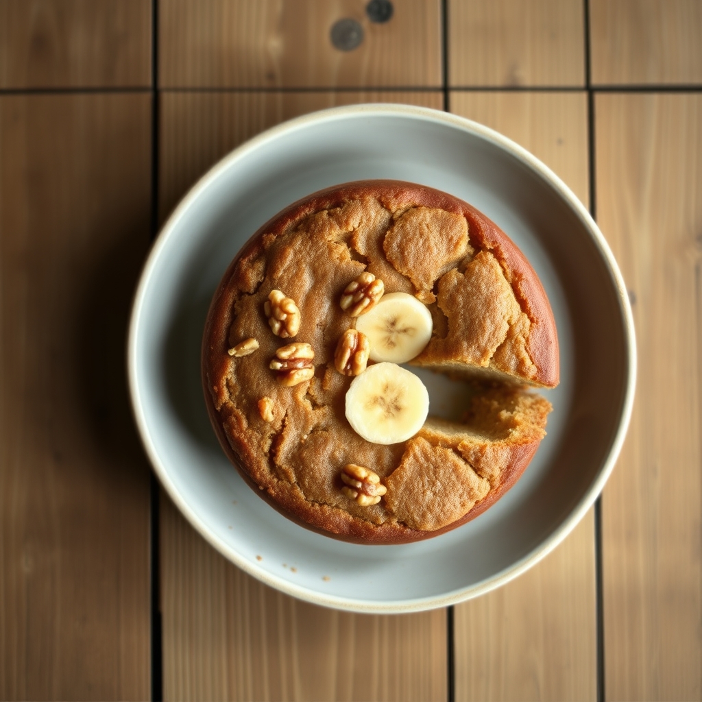 Sugarless Banana Walnut Cake