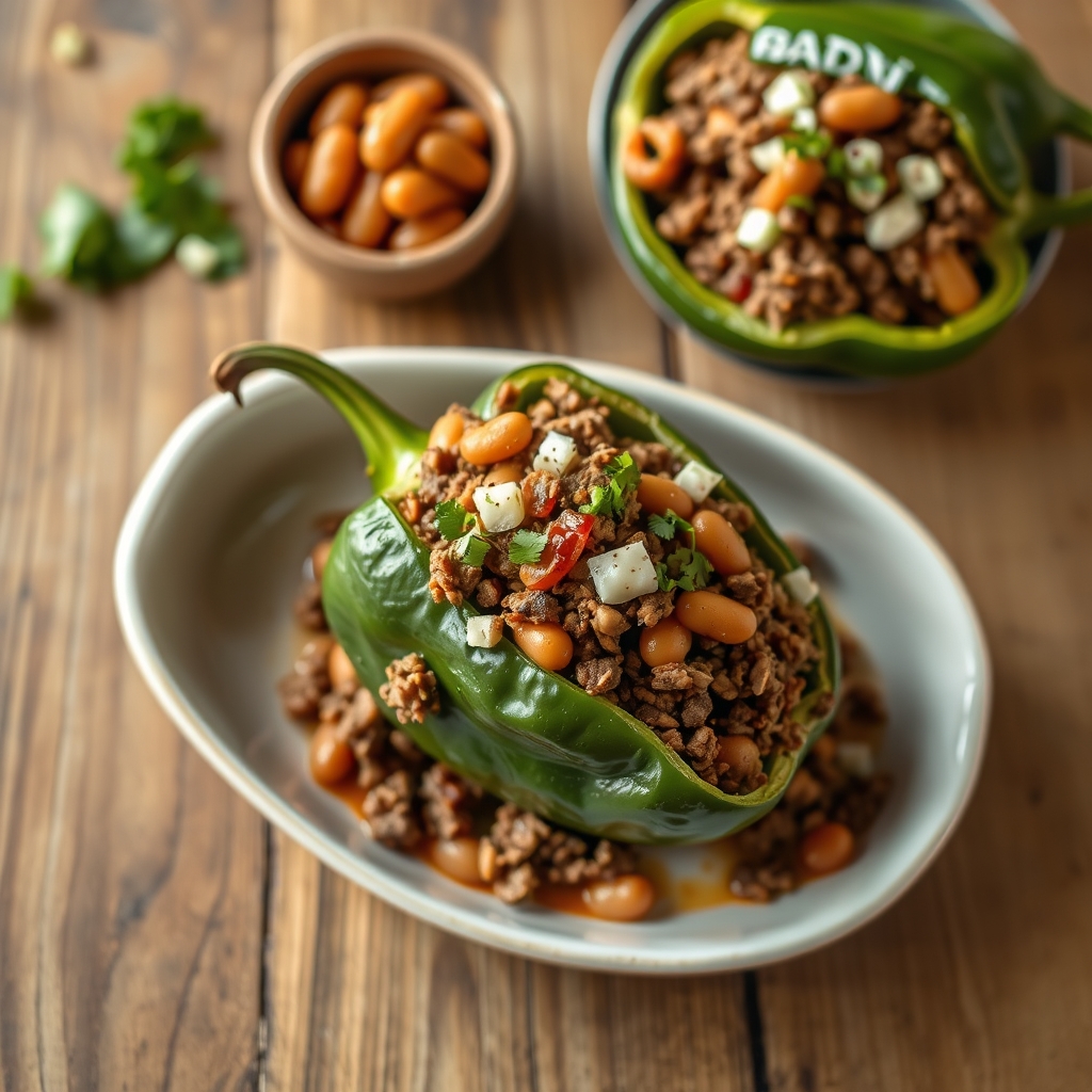 Taco-Filled Green Pepper