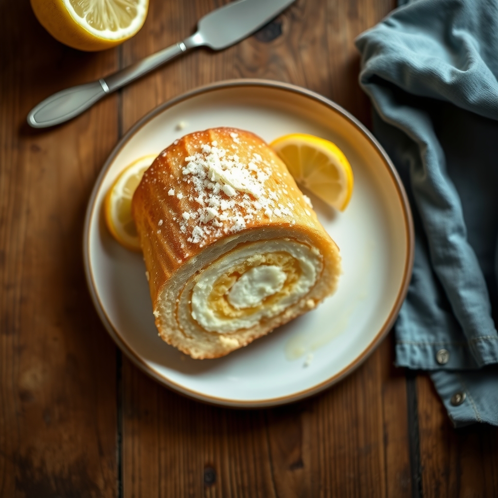 Tart Lemon Cake Roll