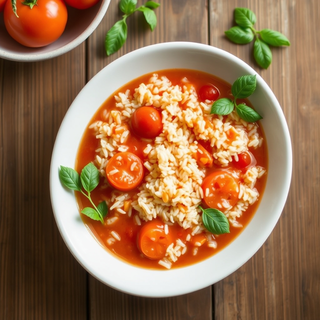 Tomato Rice Soup(Yields 1 Quart)