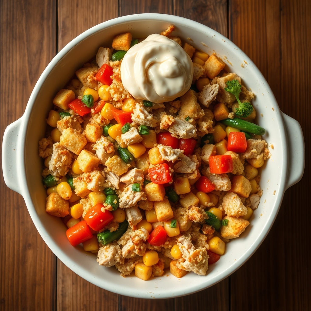 Turkey And Cornbread Casserole