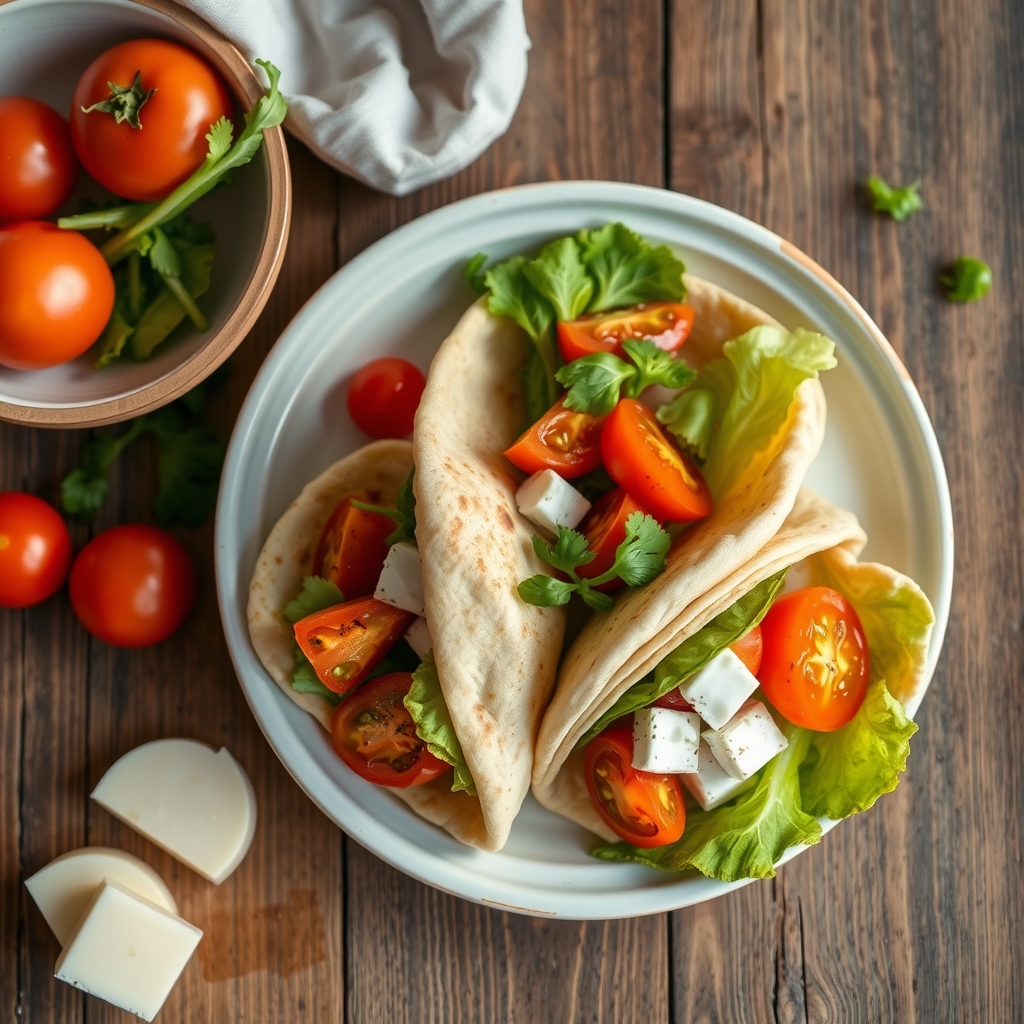 Vegetable And Cheese Pita Pockets