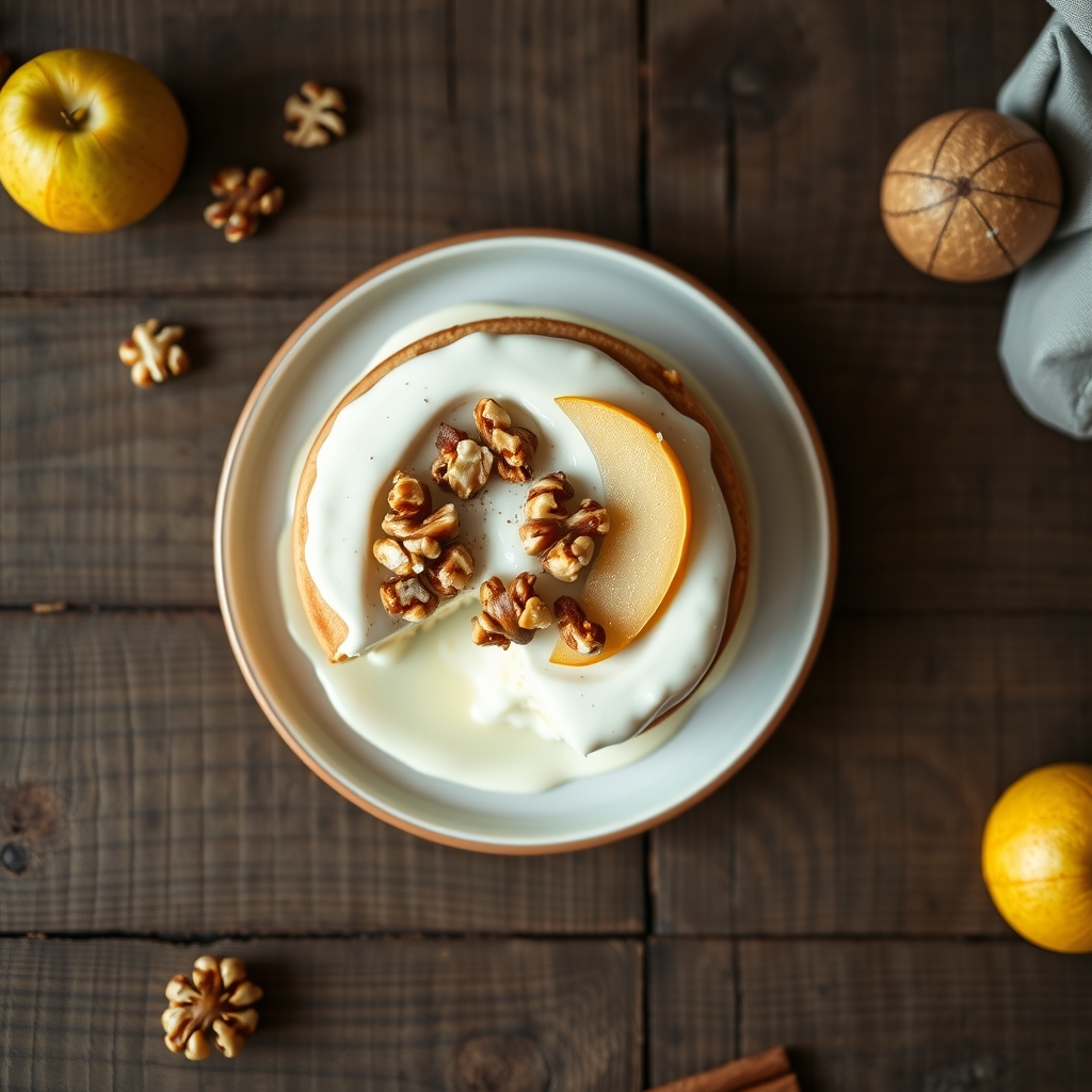 Walnut-Pear Sour Cream Cake