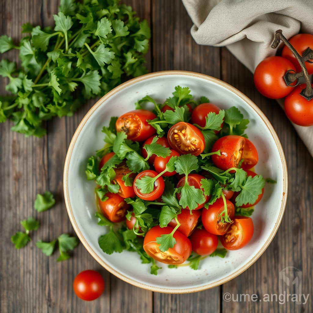 Wilted Watercress And Tomatoes