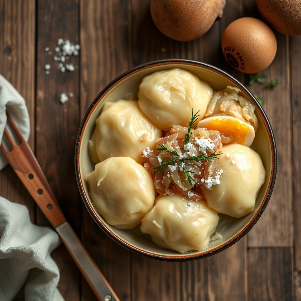 Zemakove Knedliky A Kysele Zeli(Potato Dumplings With Sauerkraut)