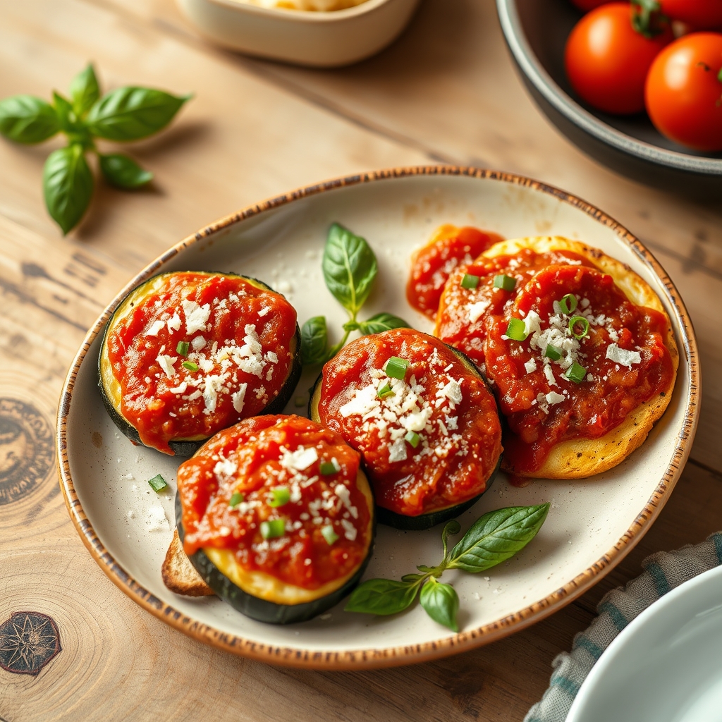 Zucchini Pizzas